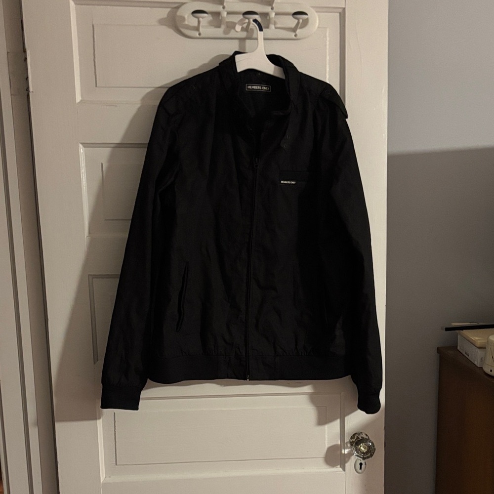 Members Only iconic Racer Jacket Men's Black Jacket